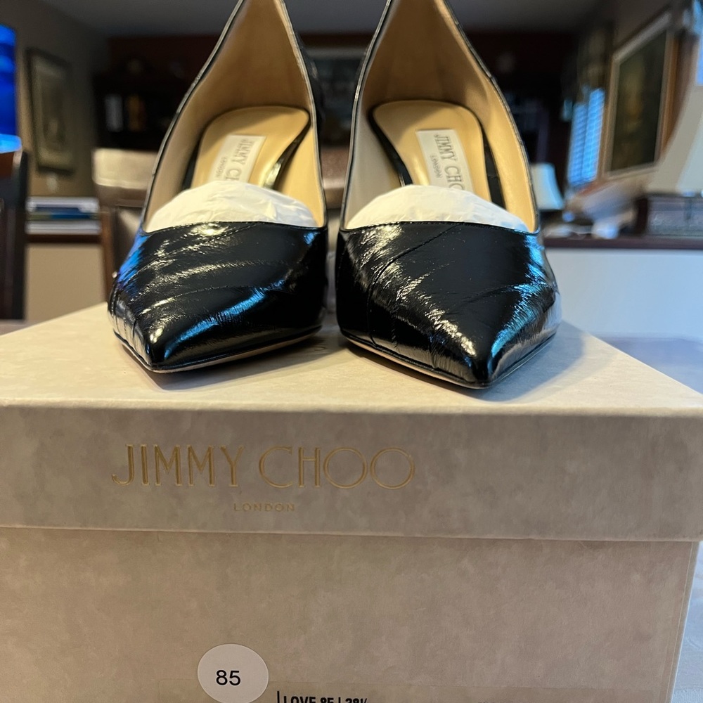Jimmy Choo black leather Love 85 pump